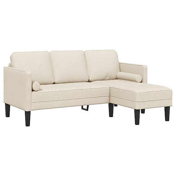 vidaXL Sofa Sofa 3-Sitzer L-Form Leinen 160 cm, 1 Teile günstig online kaufen