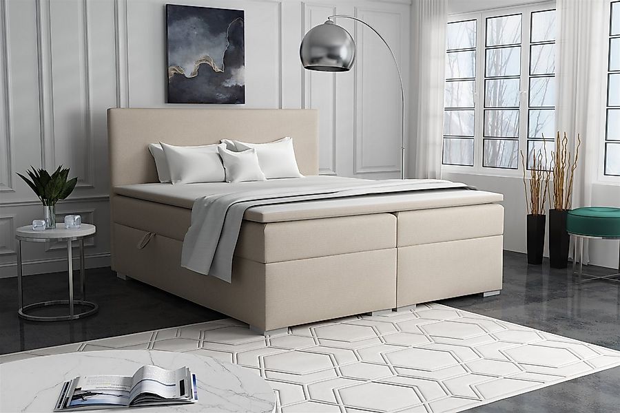 Fun Möbel Boxspringbett Schlafzimmerbett SOREL (inkl. Kaltschaumtopper, ink günstig online kaufen