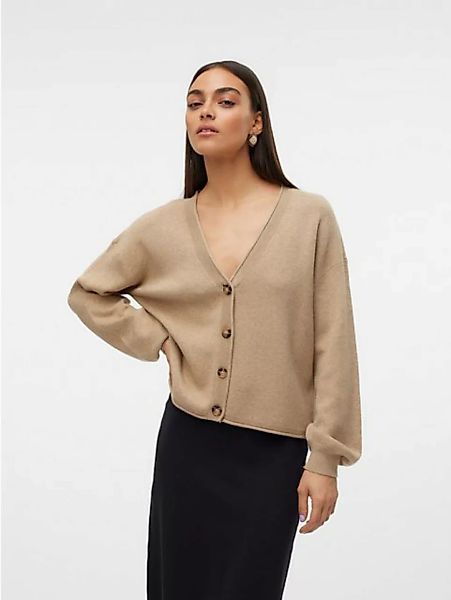 Vero Moda Strickjacke "VMGOLD ROLL LS V-NECK CARDIGAN" günstig online kaufen