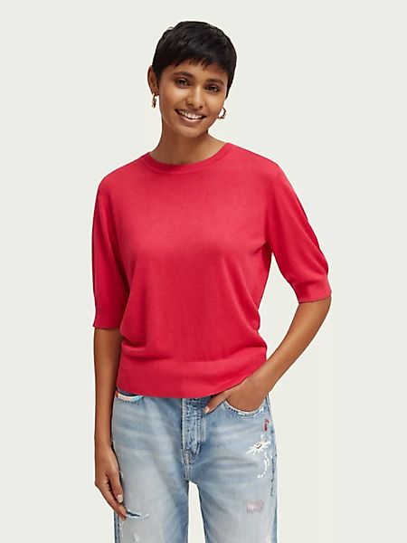 Short-sleeved crewneck sweater günstig online kaufen
