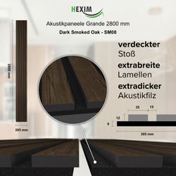 Hexim Wandpaneel, (Akustikpaneele 280x30cm Holz Grande günstig online kaufen