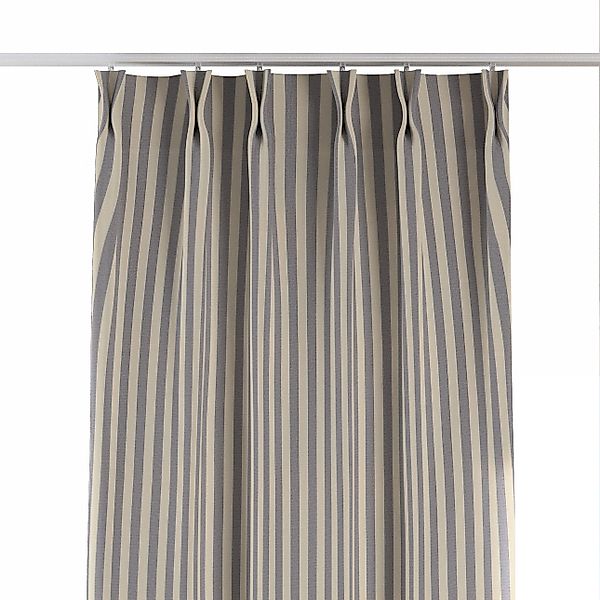 Vorhang mit flämischen 2-er Falten, marinenblau-ecru , Quadro (136-02) günstig online kaufen