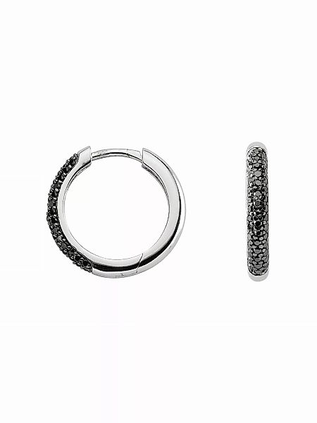 Adelia´s Paar Ohrhänger "925 Silber Ohrringe Creolen mit Zirkonia Ø 18,4 mm günstig online kaufen