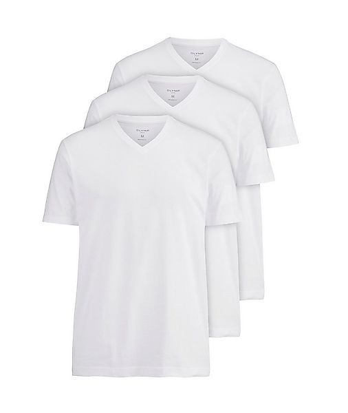 OLYMP T-Shirt (Packung, 3-tlg., 3er) V-Ausschnitt, modern fit, reine Baumwo günstig online kaufen
