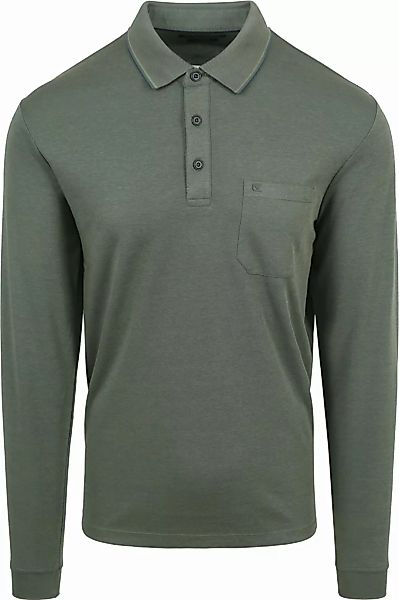 Casa Moda Long Sleeve Poloshirt Grün - Größe 3XL günstig online kaufen