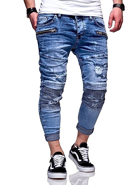 behype Slim-fit-Jeans "PHARREL", mit coolen Reißverschluss-Elementen günstig online kaufen