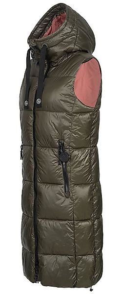 SUBLEVEL Steppweste Damen mit Kapuze Waistcoat lange Winter Weste Bodywarme günstig online kaufen