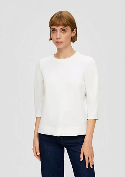 s.Oliver 3/4-Arm-Shirt Scuba-Sweatshirt mit Falte günstig online kaufen