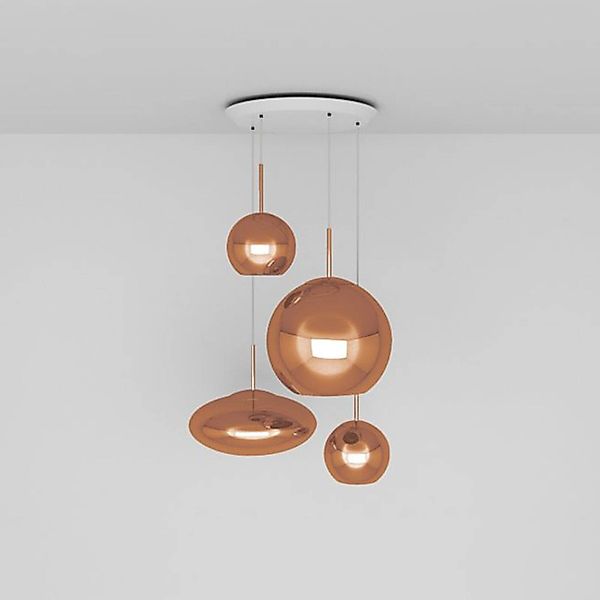 Tom Dixon Copper Range Round Pendellampe, 4-flg. günstig online kaufen