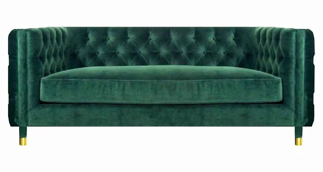 JVmoebel Chesterfield-Sofa Design Sofa Couch Dreisitze Sitzmöbel Grün Polst günstig online kaufen