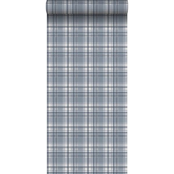 Sanders & Sanders Tapete Karomuster Dunkelblau 53 cm x 10.05 m günstig online kaufen