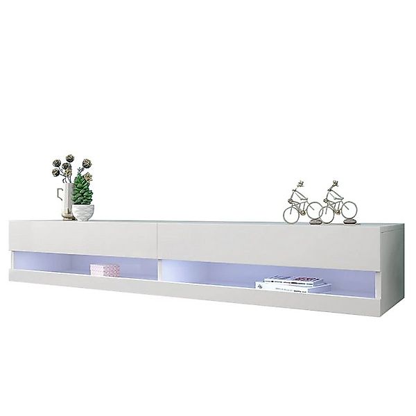 Thanaddo TV-Schrank LED TV-Schrank, TV-Lowboard in Weiß mit LED-Beleuchtung günstig online kaufen