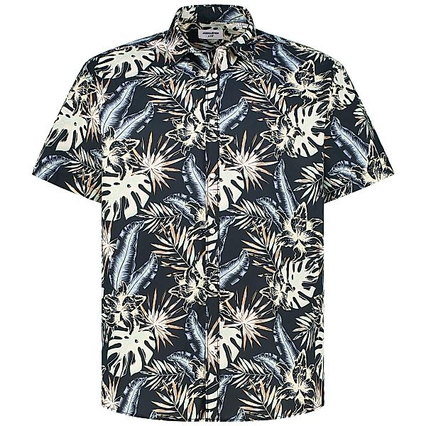 Jack&Jones Freizeithemd mit floralem Muster Farbe schwarz Größe: 3XL günstig online kaufen