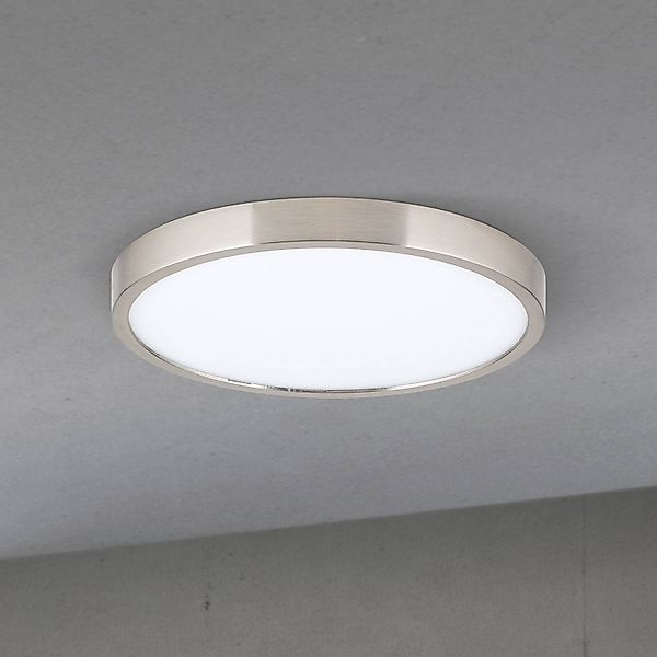 LED-Deckenlampe Disc, nickelfarben satiniert, Ø 24 cm, CCT günstig online kaufen