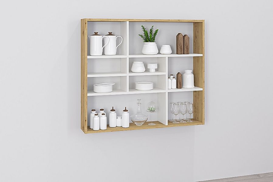FMD Wandregal Mika, Regal mit vielen Ablageflächen, 90 cm breit, 78,2 cm ho günstig online kaufen