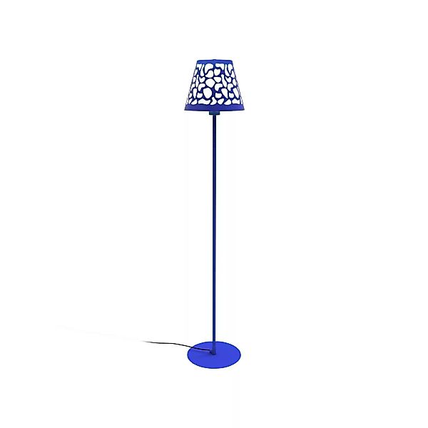 Aluminor Nihoa Stehlampe mit Lochmuster, blau/weiß günstig online kaufen