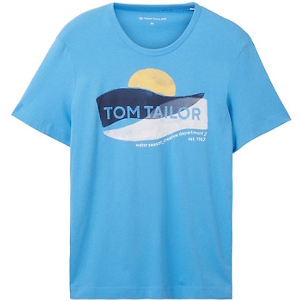 Tom Tailor  T-Shirt T-Shirt Kurzarmshirt gepunktet mit Brusttasche günstig online kaufen