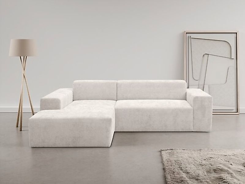 WERK2 Ecksofa »Zeus-L modern & zeitlos, Breite 253 cm, bequemes Sofa« Curvy günstig online kaufen