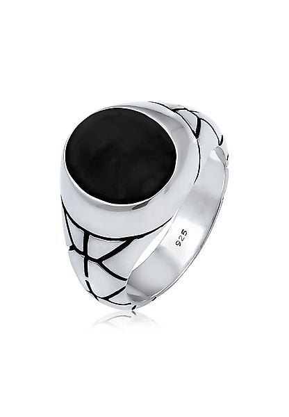 Kuzzoi Siegelring Herren Siegelring Oval Emaille günstig online kaufen
