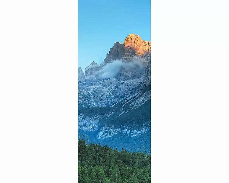 Dekopanel "Berglandschaft" 1,00x2,50 m / Glattvlies Perlmutt günstig online kaufen