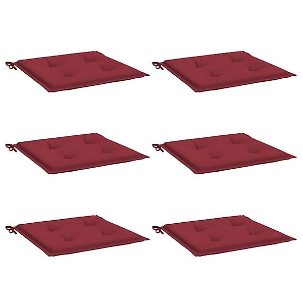 vidaXL Sitzauflage Gartenstuhl-Kissen 6 Stk. Weinrot günstig online kaufen