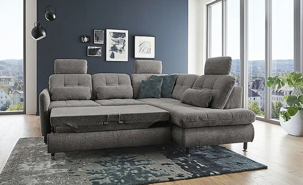 Lounge Collection Ecksofa  LIORA ¦ grau Polstermöbel > Sofas > Ecksofas - H günstig online kaufen