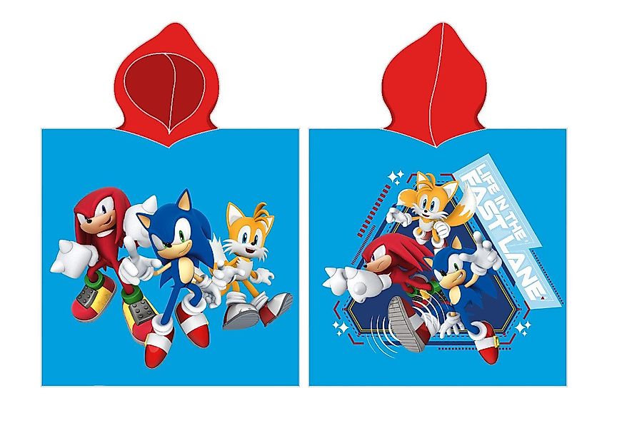 Sonic SEGA Kapuzenhandtuch Sonic Poncho Strandtuch günstig online kaufen