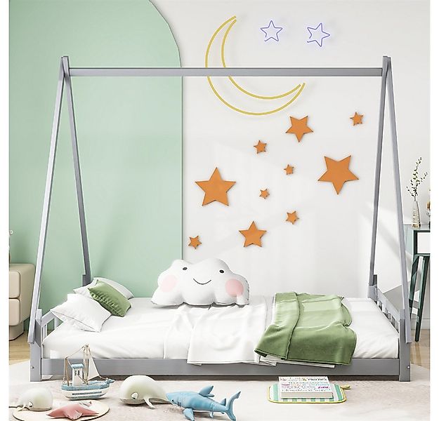 XDeer Babybett Massivholz Kinderbett 140*200cm, Zeltbett, Hochbett, Jugendb günstig online kaufen