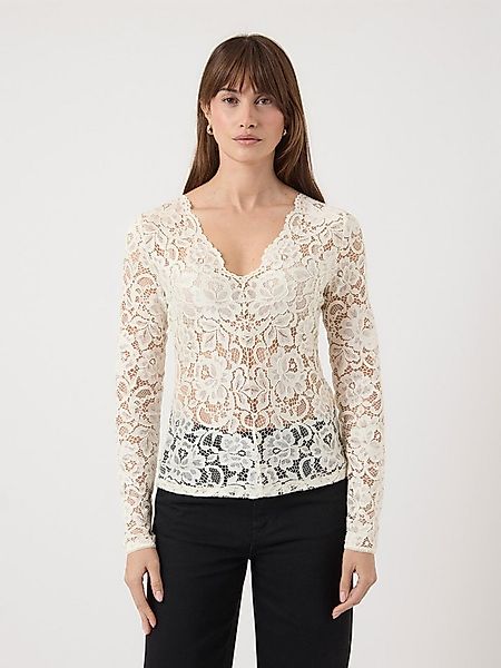 Y.A.S Spitzenshirt YASLACEY LS V-NECK LACE TOP S. NOOS günstig online kaufen