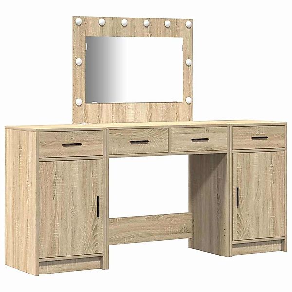 vidaXL Schminktisch mit Tür 3-Tlg Braun 40 x 41 x 75 cm Holzwerkstoff 33342 günstig online kaufen