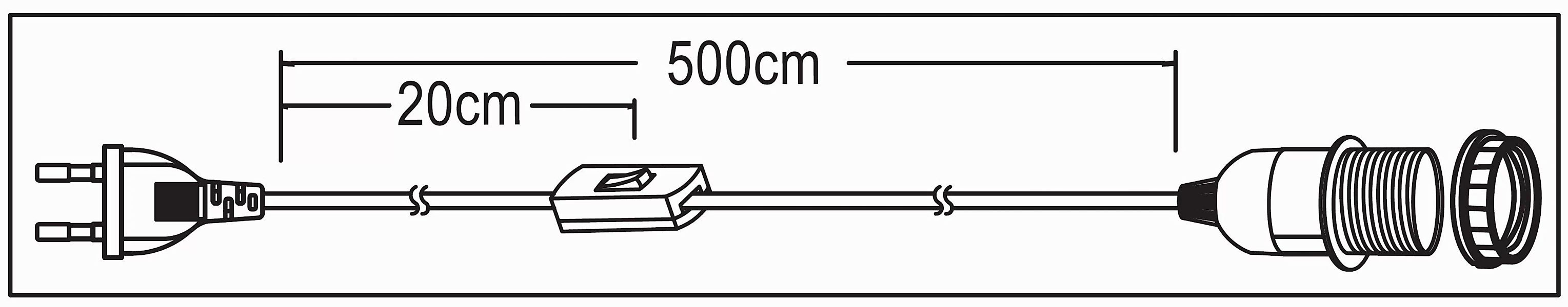 TRANGO Pendelleuchte, 1011-500W Lampenfassung mit ON/OFF günstig online kaufen