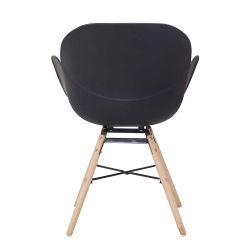 Esstischstuhl in Schwarz Kunststoff Retrostil (Set) günstig online kaufen