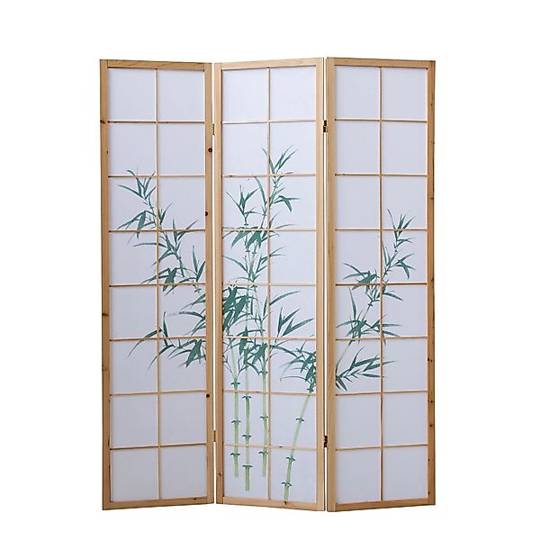 Homestyle4u 4-tlg. Paravent in Braun 132x175 cm 264 günstig online kaufen
