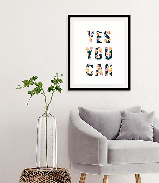 queence Bild »Yes you can«, (1 St.), gerahmt günstig online kaufen