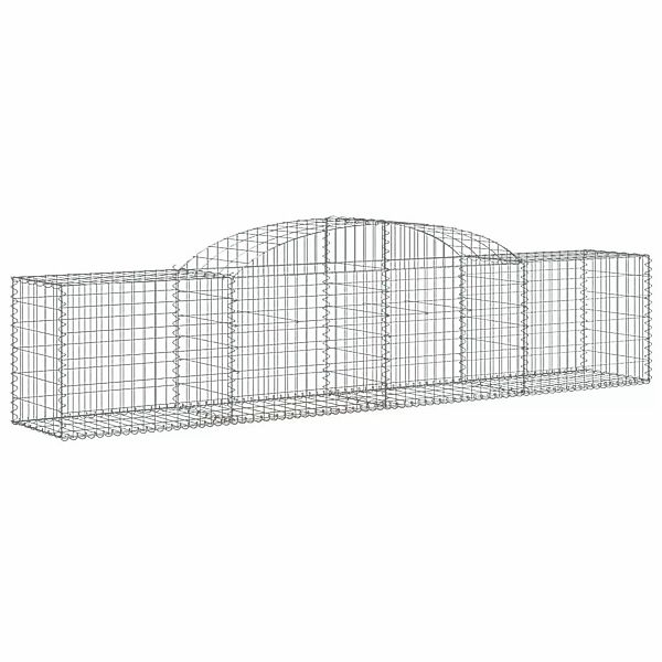 Vidaxl Gabionen Mit Hochbogen 4 Stk. 300x30x60/80 Cm Verzinktes Eisen günstig online kaufen