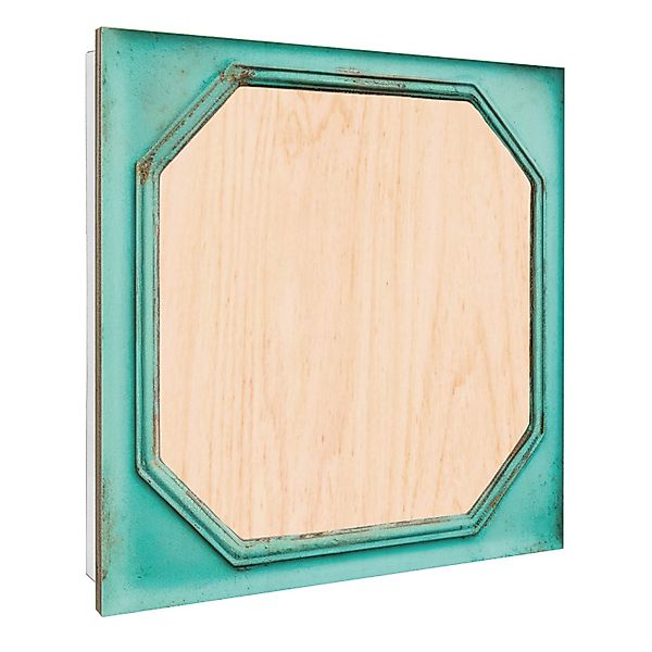 Banjado Schlüsselkasten mit Holzfront 30x30cm Weiß Scharnier Links 50 Haken günstig online kaufen