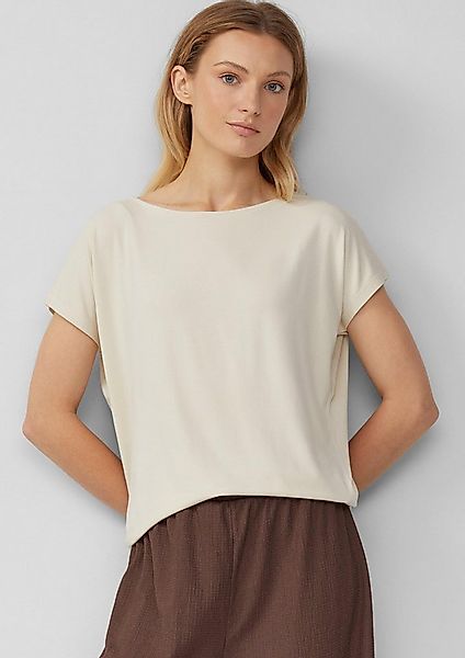 s.Oliver Kurzarmshirt T-Shirt Fließendes Jersey-Shirt mit überschnittenen S günstig online kaufen