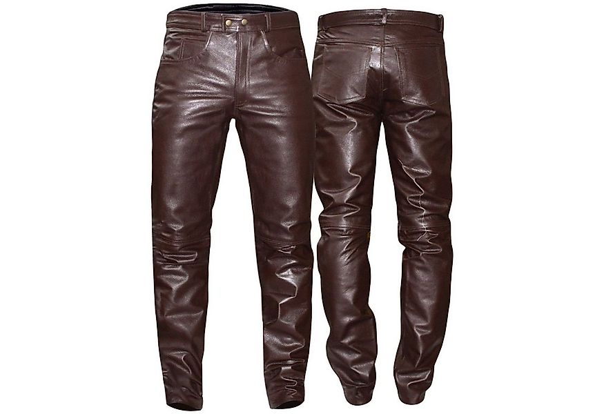German Wear Motorradhose GW870 Brown Lederjeans Lederhose Büffelleder Braun günstig online kaufen