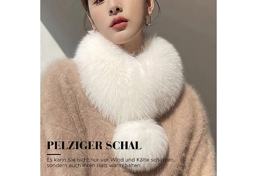 Refttenw Schal Einfarbiger Plüschschal, warmer Winterschal,Modeschal günstig online kaufen