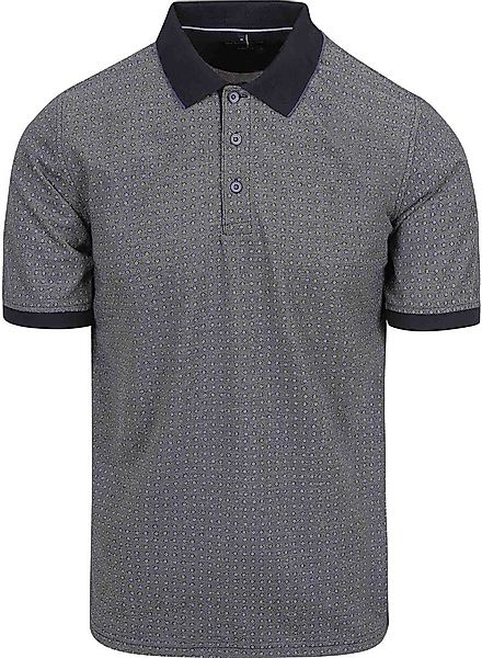 Casa Moda Poloshirt Druck Grau Blau - Größe XXL günstig online kaufen