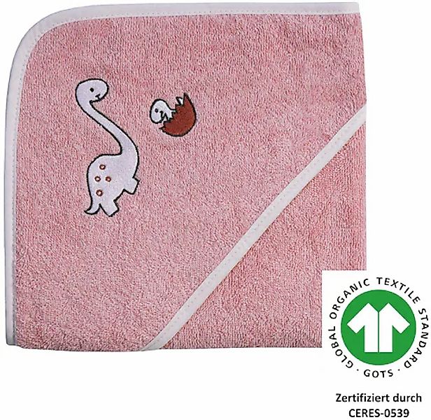 Wörner Kapuzenhandtuch »Dinofamilie«, (1 St.), Biobaumwolle, mit Kapuze, ma günstig online kaufen