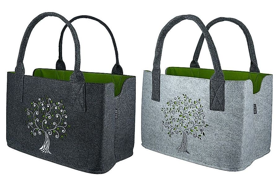 GILDE Einkaufsshopper Filztasche "Lebensbaum" Shoppingtasche Tragetasche, günstig online kaufen