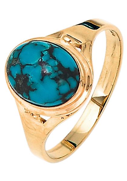 JOBO Goldring Ring mit Türkis, 585 günstig online kaufen