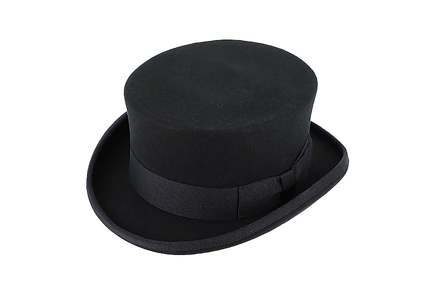 Fiebig Filzhut Wollfilzhut Zylinder mit 10cm Höhe Schwarz günstig online kaufen