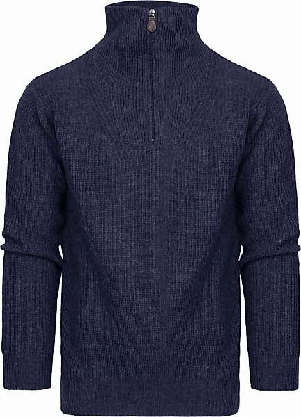 Suitable Half Zip Pullover Wool Blend Navy - Größe L günstig online kaufen