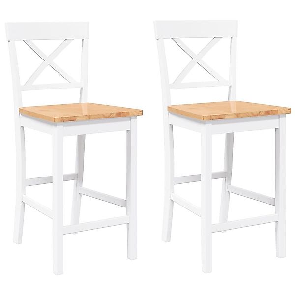 vidaXL Barhocker Barhocker 2 Stk. Weiß günstig online kaufen