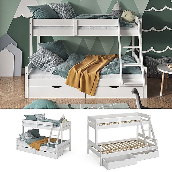 VitaliSpa® Etagenbett Everest, Weiß, 120x200 / günstig online kaufen