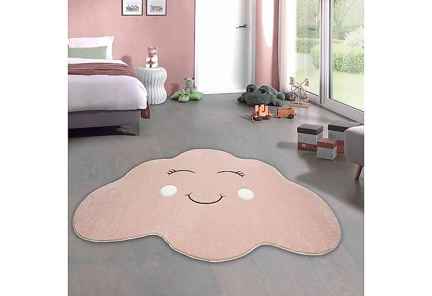 Carpetia Teppich Kinderzimmer Teppich Wolke Spielteppich in Rosa, Oval, All günstig online kaufen