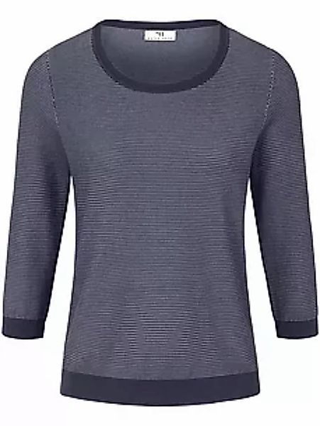 Rundhals-Pullover aus 100% SUPIMA®-Baumwolle Peter Hahn blau günstig online kaufen