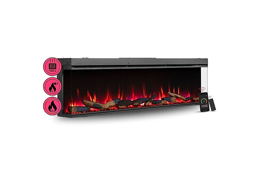 Balderia Elektrokamin Athena, Elektrischer Einbaukamin mit Heizung 1500W, 3 günstig online kaufen